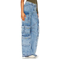 Street Entspannte Fit Distressed Graphic Women Jeans